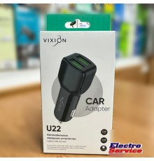 АЗУ Зарядка автомобильная VIXION U22 (2-USB/2.1A) Длинный блок