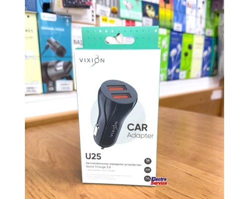  АЗУ Зарядка VIXION U25 Quick Charger 3.0 black  