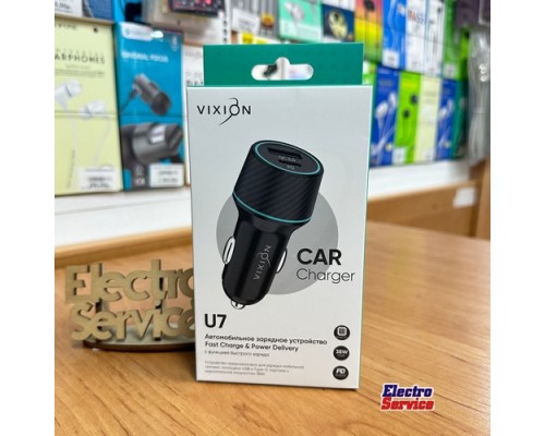  Автомобильное зарядное устройство VIXION U7 Fast Charger 38W black  