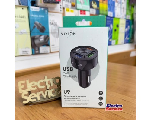  АЗУ Зарядка VIXION U9 Quick Charger 3.0 black  