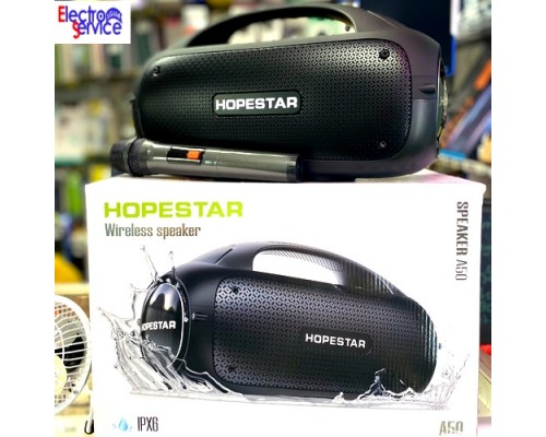  Колонка HOPESTAR A50 + беспроводной караоке микрофон.  80W  