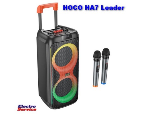  Портативная колонка HOCO HA7 Leader wireless BT с микрофонами  