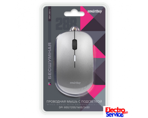  USB мышка SmartBuy  SBM288 Gray Бесшумная  