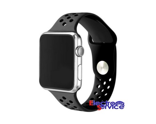  Ремешок для смарт часов  Apple Watch Sport 42/44mm Отверстия чёрный  