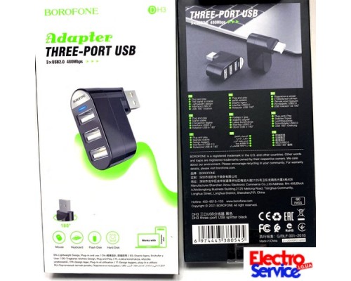  USB-разветвитель BOROFONE DH3 USB  