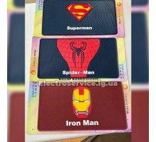 Коврик антискользящий с рисунком на торпеду авто для смартфона SUPERMAN