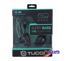 Накладные наушники игровые TUCCI Q4 с микрофоном (USB)