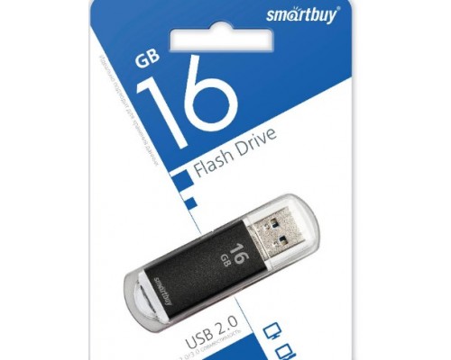  USB флэш карта 16 Gb USB 2.0 Smart Buy V-Cut черный  